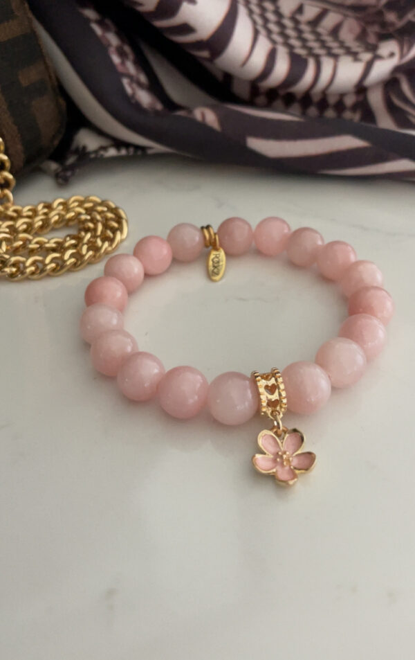 Rosa Jade armbånd - Blush Flower VS26/10