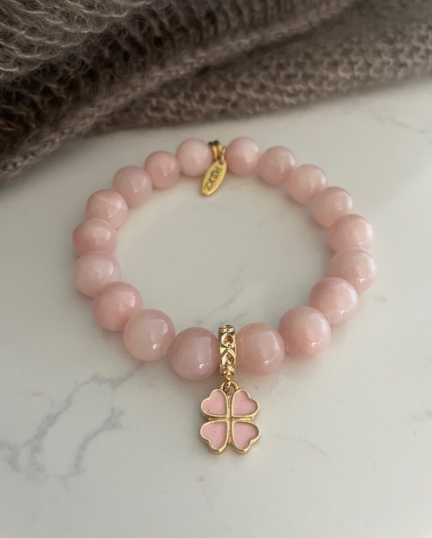 Rosa Jade armbånd - Blush Clover VS24/10