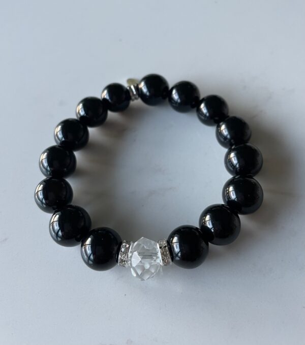 Sort Onyx armbånd - Nero Bella HV24/12
