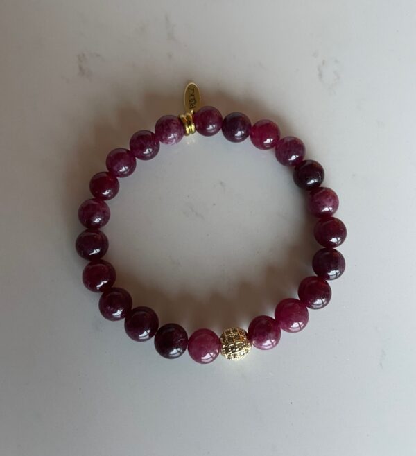 Rød Granat armbånd - Vino Disco HV24/8 - Image 2