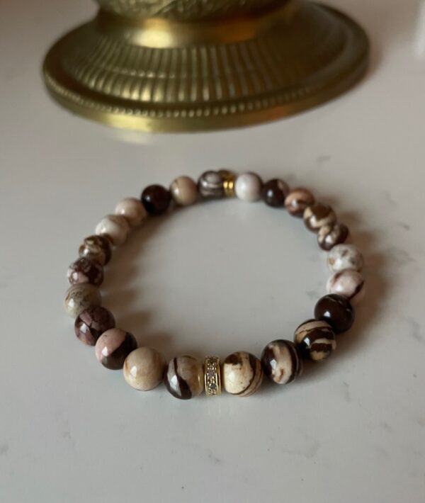 Brun Agat armbånd - Mocha Mini VS25/8