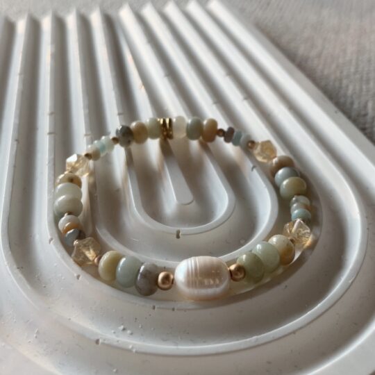 Amazonitt armbånd - Pastel Pearl VS25/6