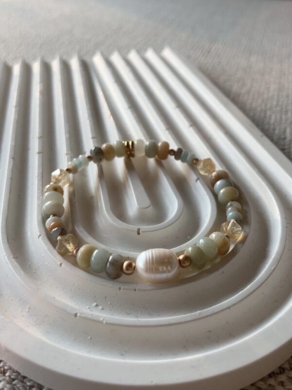 Amazonitt armbånd - Pastel Pearl VS25/6