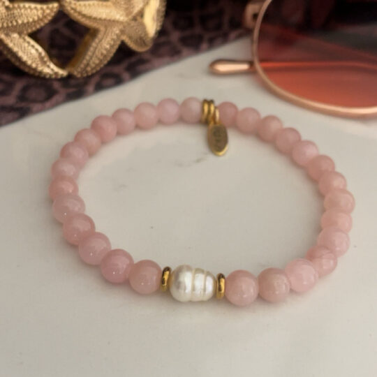 Rosa Jade armbånd - Blush Pearl VS26/6